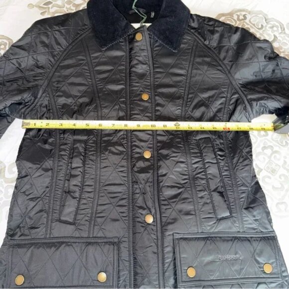 Barbour Beadnell Black Polarquilt Jacket - Size 6 - NWT - Picture 6 of 8